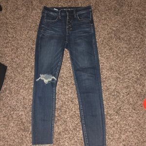 High Rise Button Up High Rise Jeans